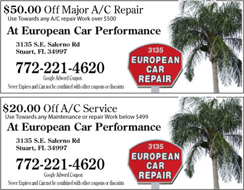 Get your European Car Repair Monthly Coupon's for Discounts on Services